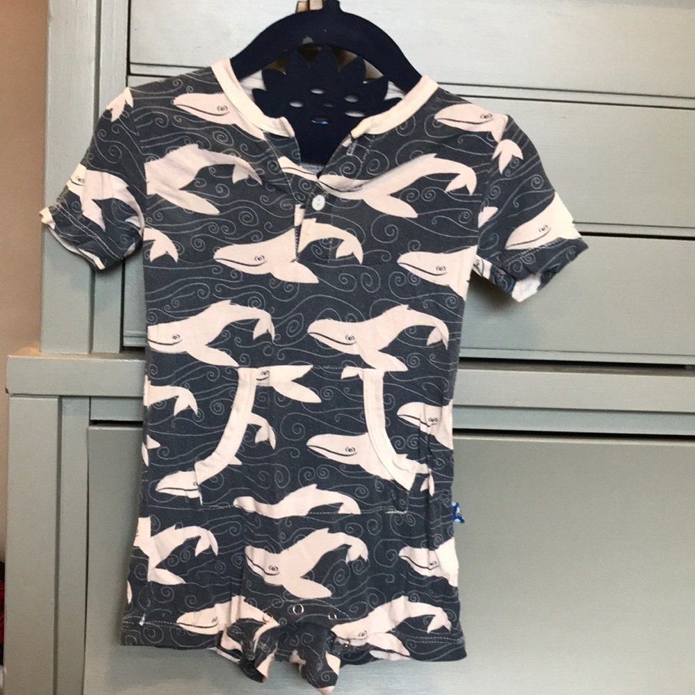 Kickee Pants Whale Romper - Newborn
